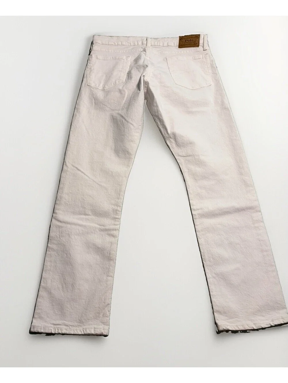 Polo Ralph Lauren Jeans Mens 34x30 White Varick Slim Straight Stretch Denim